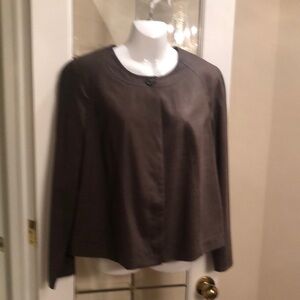 Elegant Wool Blend Brown Blazer Jacket